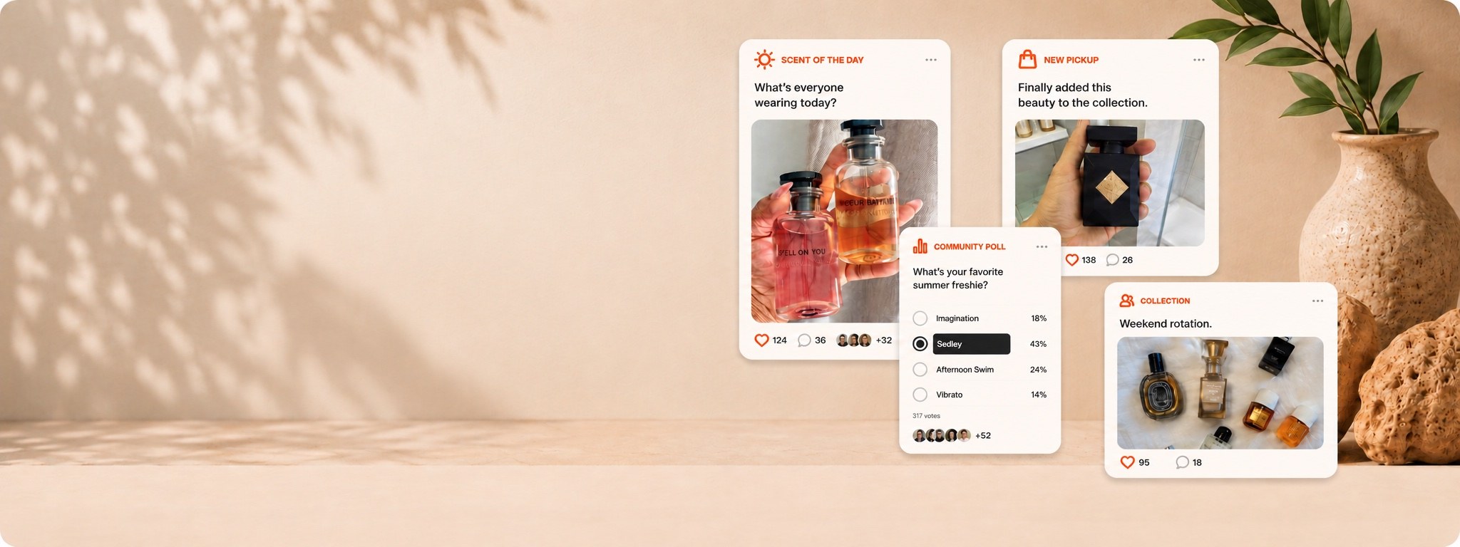 Scentfine community posts, polls, and fragrance collection photos
