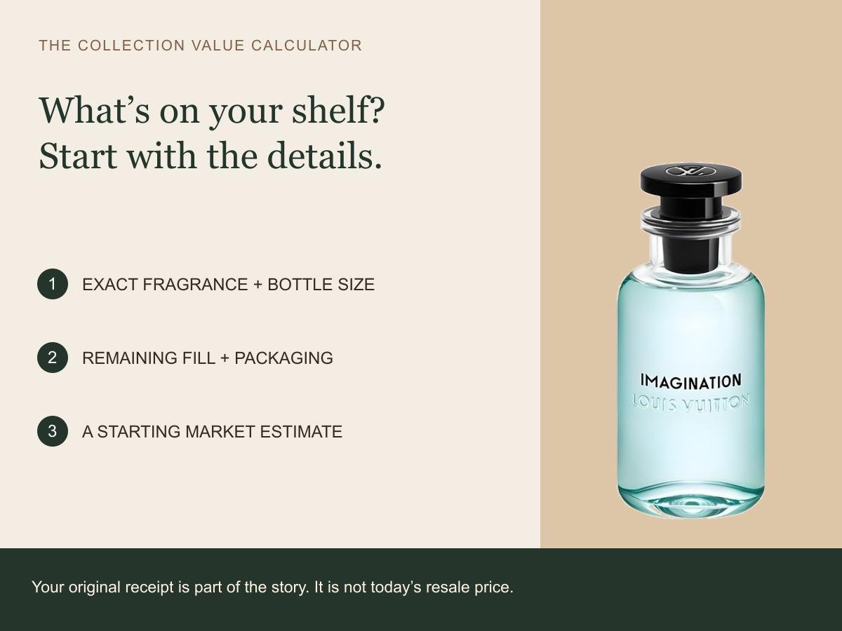 Start with what you own, not what you remember spending — Your Collection Is Worth Something. Even the Bottles You Don’t Wear.
